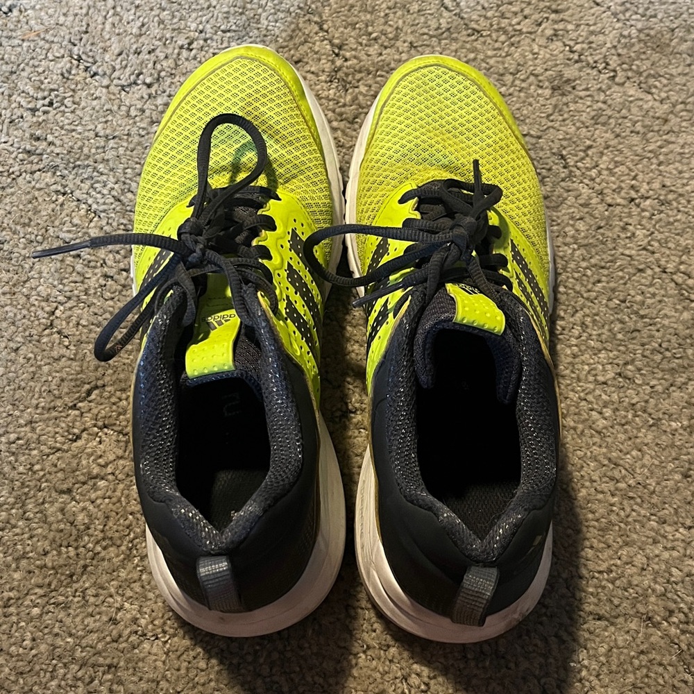 Adidas Neon Yellow and Gray Sneakers